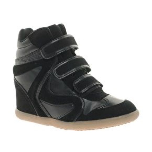 Asos Black Wedge Trainers - Picture 3 of 3